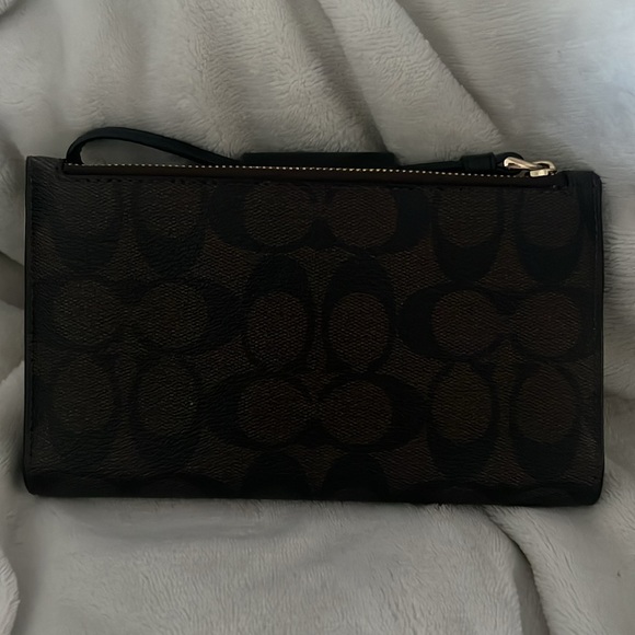 Coach Black Wallet with Monogram Pattern - Picture 2 of 5